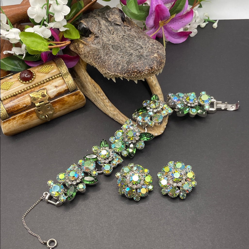Juliana Chatons And Navette Set Vintage Verified A46 395$